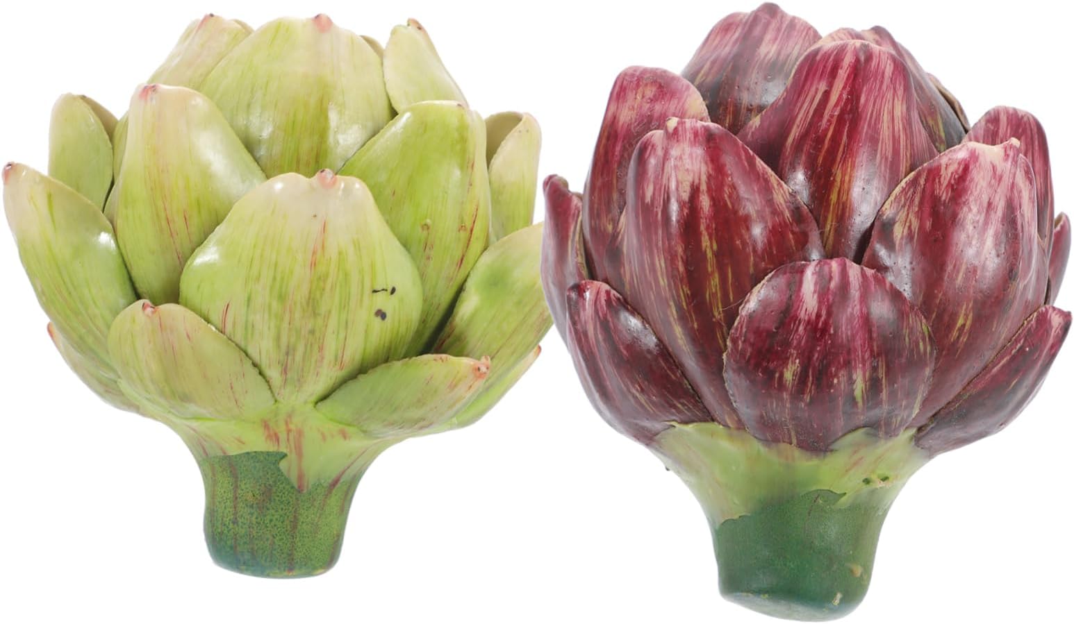 CAXUSD 2pcs Artichoke Artificial Flower Artificial Flowers Vegetable Silk Flower