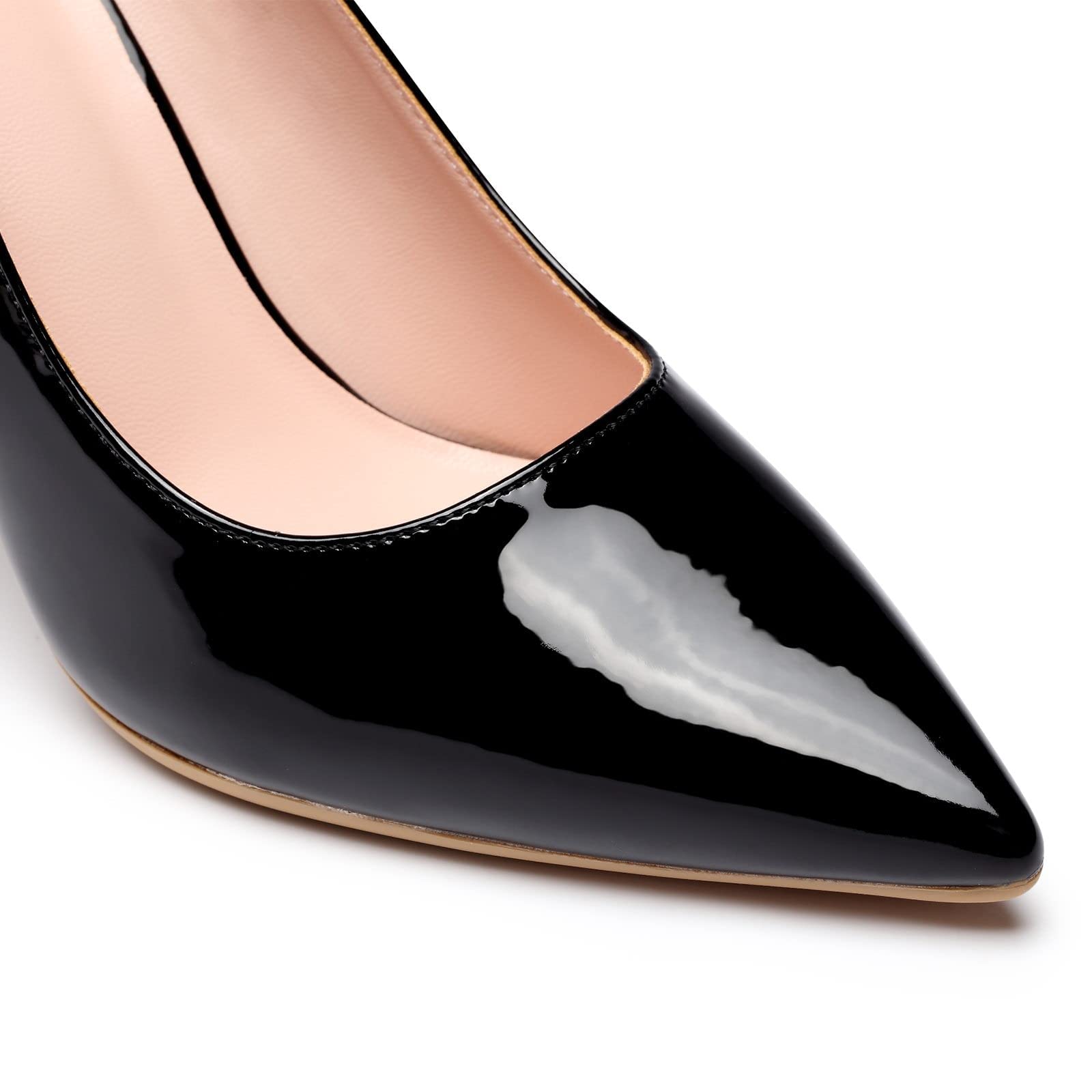 Escarpins Femme Talon Haut 10 CM Bout Pointu Fermé Sexy Chaussures Talons Aiguille Soirée Mariage