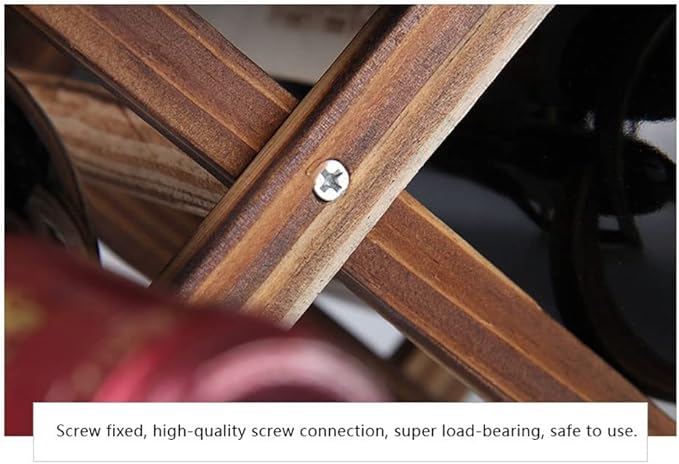 Soporte para Botellas de Vino Plegable de Madera 10 Botellas miniatura 5