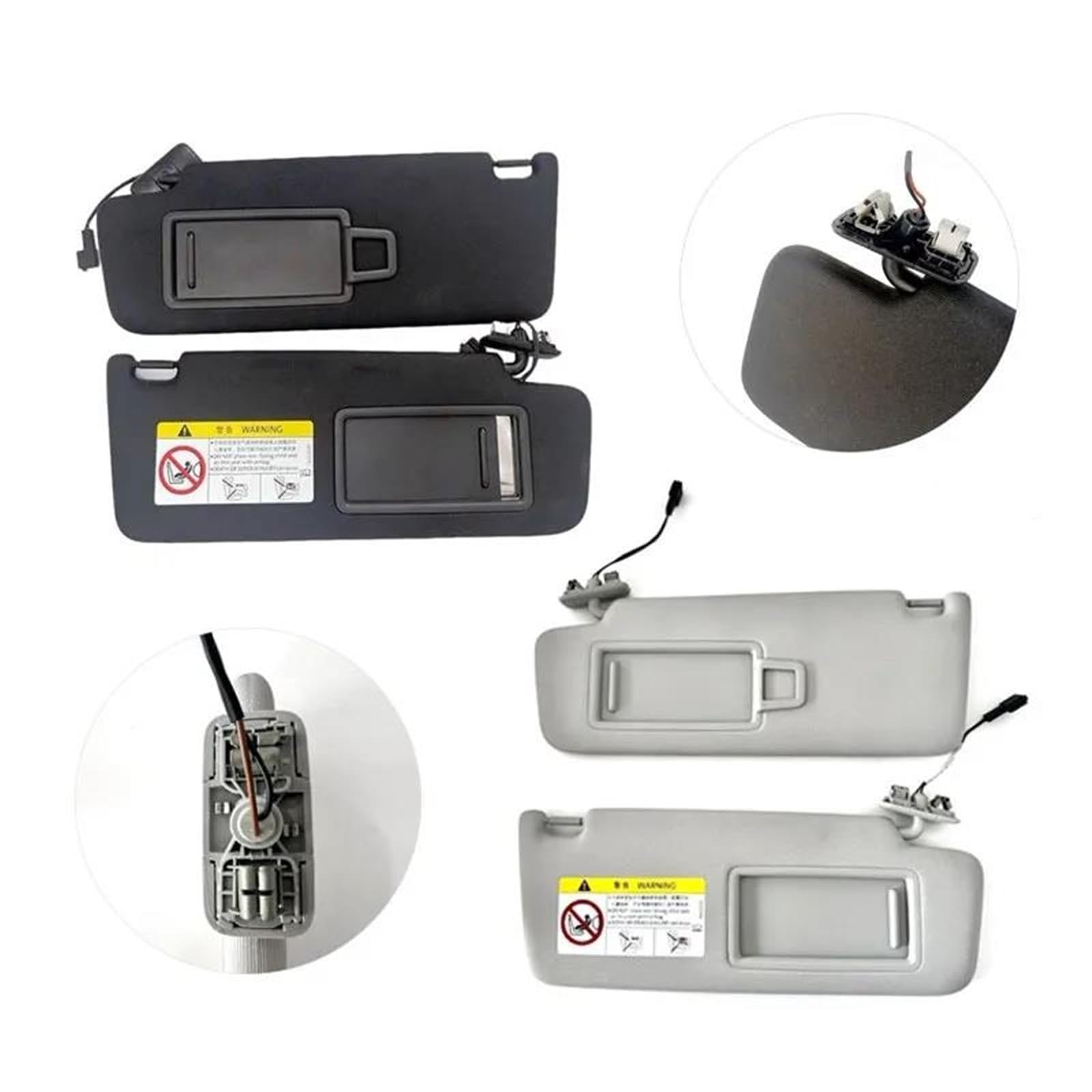 Sonnenschutz Auto Zubehör Innen Sonnenblende Panel Mit Make Up Spiegel 5GG857551 5GG857552 Für VW Für T-ROC Für T-Cross 2018-2026 UV Schutz