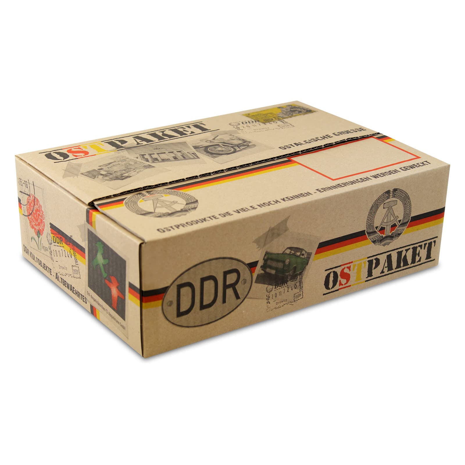 Ostpaket Rügen Fisch mit 10 Produkten der DDR inkl. Karte Geschenkidee, Fischpaket Geschenkset Ostprodukte
