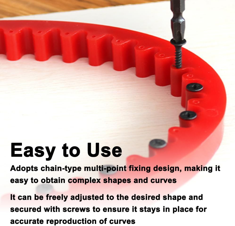 Woodworking Profiling Strip Flexible Curve Template High Flexibility for Complex Shape Contour Guide Utility