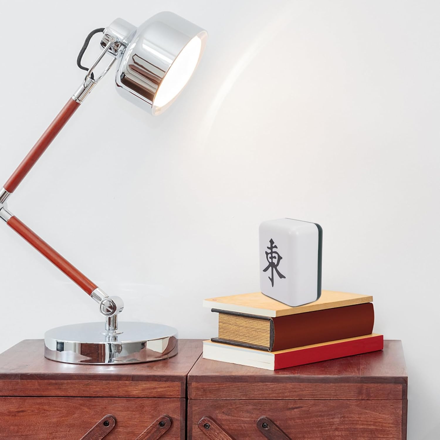 POPETPOP Creative Mahjong Night Lamp USB Rechargeable Adjustable Soft Light for Bedroom Decor Wireless Bedside Night Light Unique Decorative Table Ornament image 4