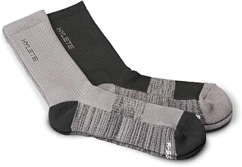 Modern Large/X-Large Midweight Crew Socks in Cool Gray Black by HYLETE