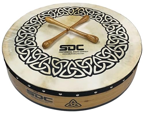 DEURA ALL NATURAL BODHRAN DRUM Irish Celtic 18 Inch Free