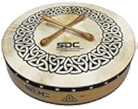DEURA ALL NATURAL BODHRAN DRUM Irish Celtic 18 Inch Free CASE and 2 Tippers
