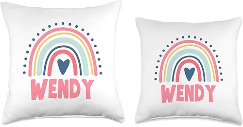 Miniatura 3 de Idea Regalo Personalizzata con Nome Gifts Idea Wendy Name Custom Woman Myth Legend Pink Birthday Party Throw Pillow, 16x16, Multicolor