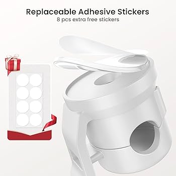 Rocoren 6Pcs Magnetic Cable Clips Self Adhesive Cord Holder Cable Management Winder Protector Desktop Tidy Usb Charger Cable Holder I4583279086