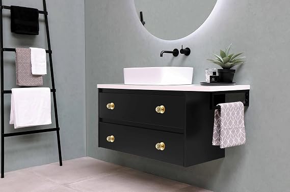 Self-Stick Instant Cabinet Drawer Knobs Metal Knobs Helper with Adhesive 2pcs/Set Furniture Knobs Handles for Kitchen Cabinet Drawer Window (Ball, Gold)...