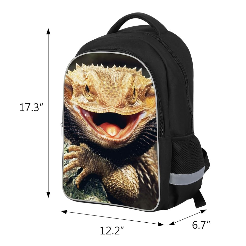 Dispalang Lizard Backpack Boys School Book Bag Children Day Pack Lightweight Bagpack for Girls
