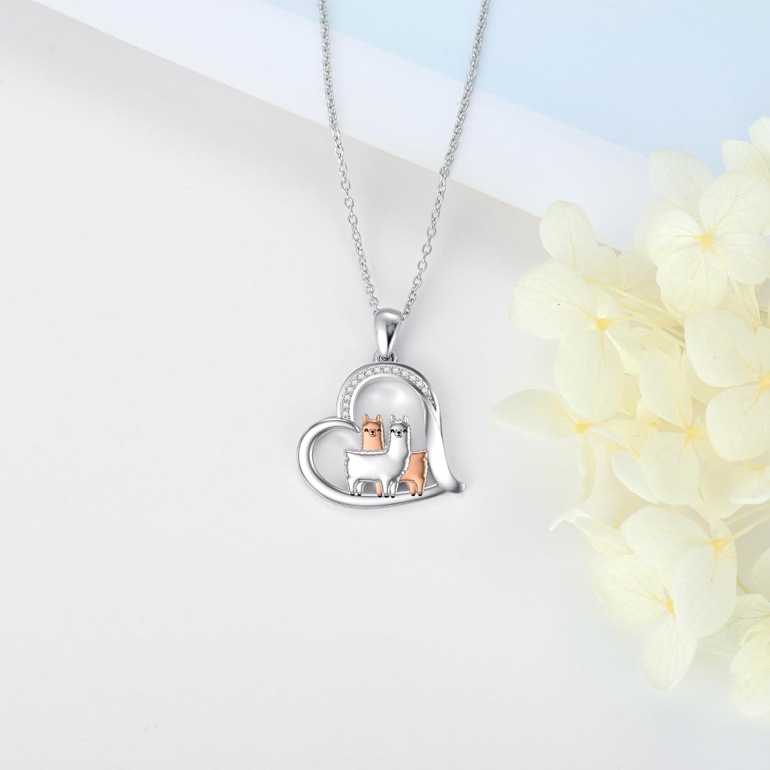 YFN Llama Necklace Sterling Silver Alpaca Pendant Necklace Llama Jewelry for Women Alpaca Lovers Gifts