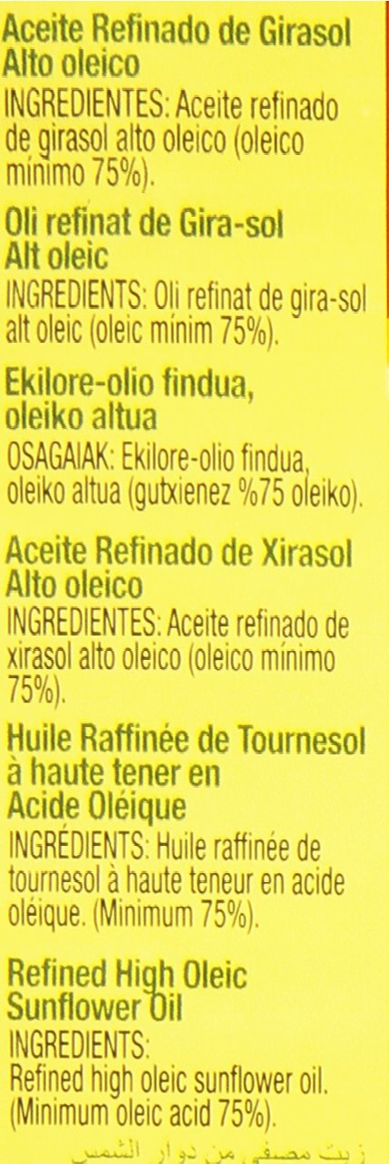 Gourmet Aceite Refinado de Girasol Alto Oleico, 5L