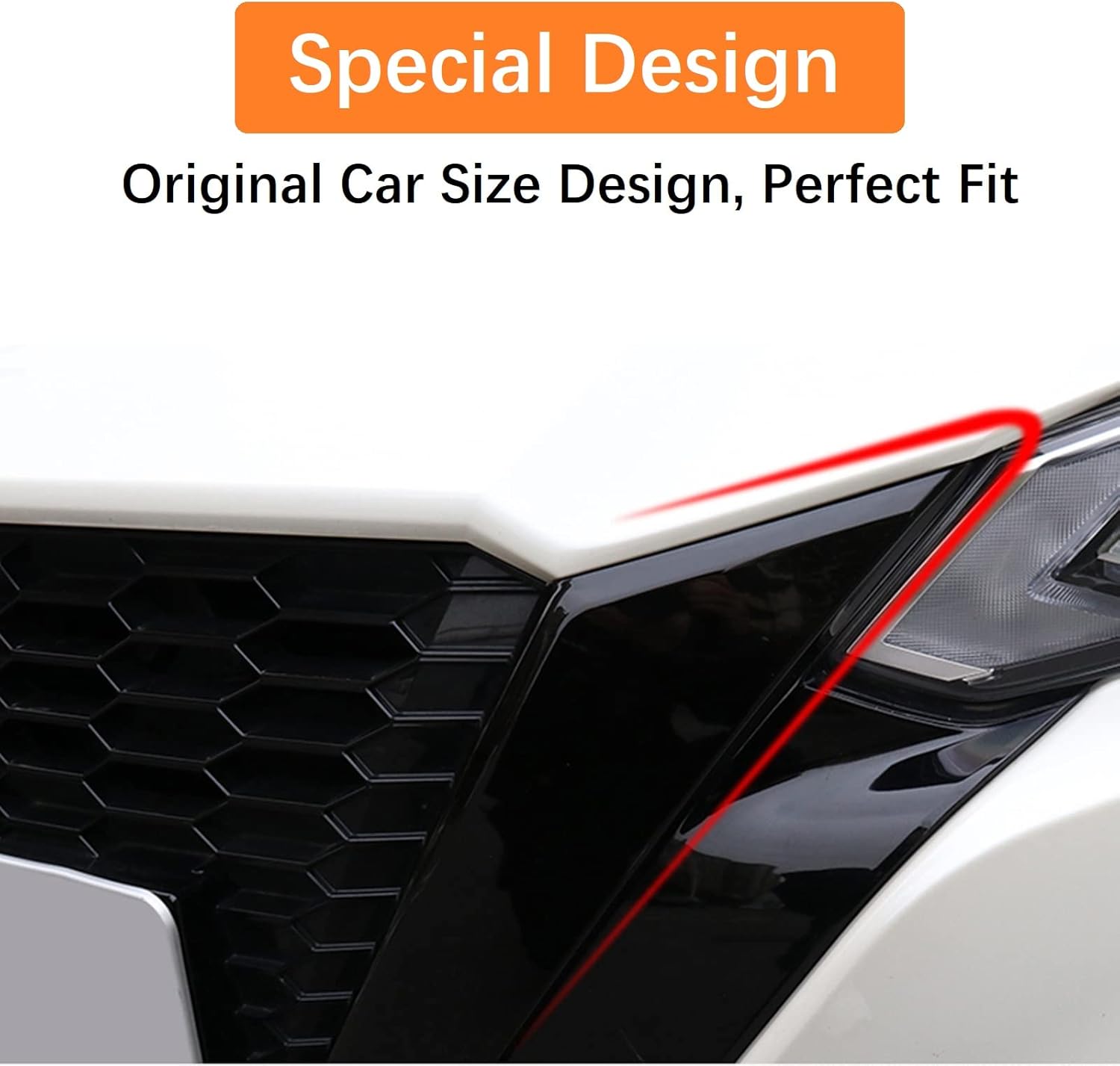 for 2019-2022 Nissan Altima Front Grill Cover Trim, Chrome Delete Blackout Vinyl Overlay - Glossy Black