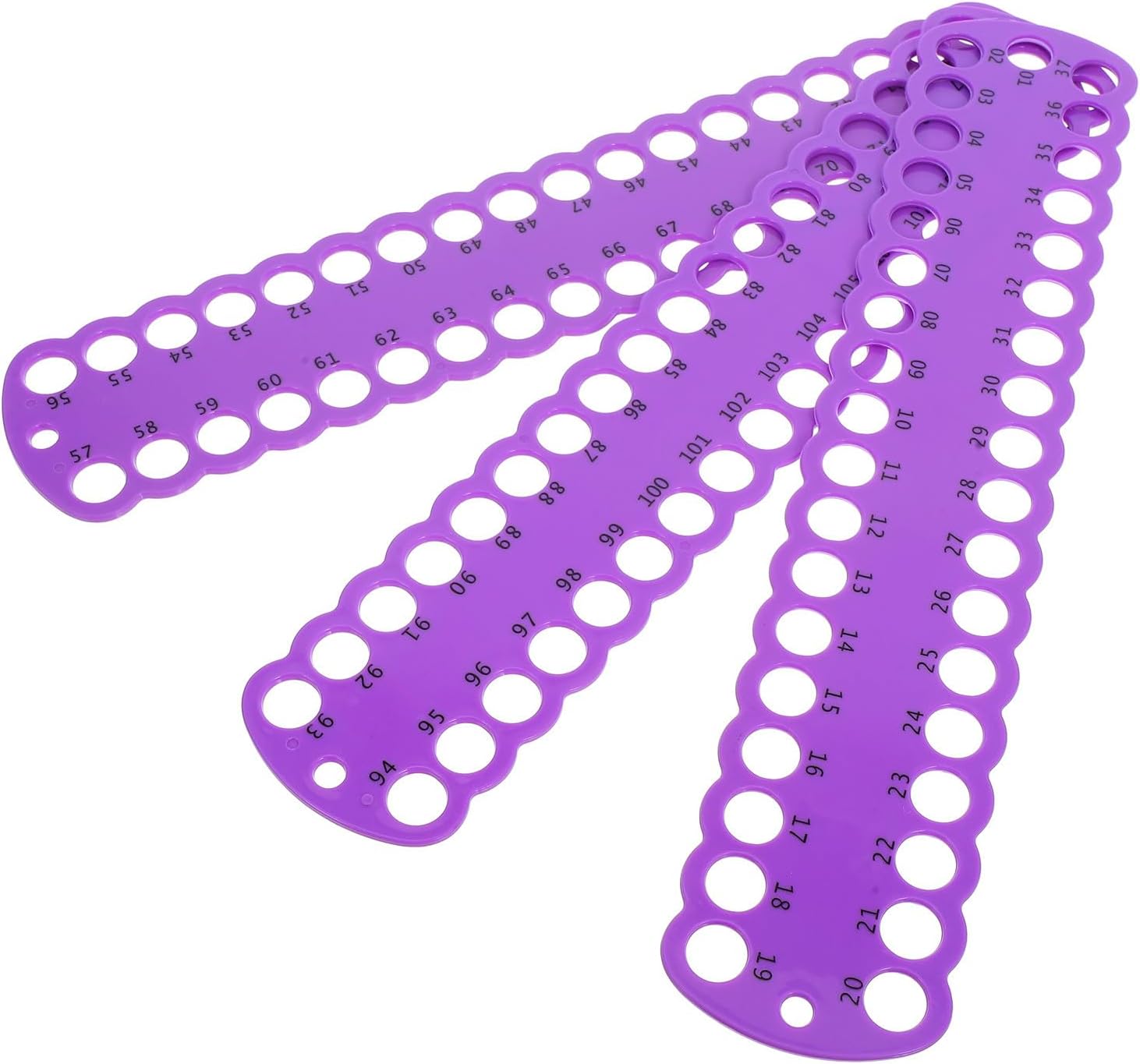 SEWACC 3pcs Embroidery Floss Organizer Thread Holder with 37 Holes Plastic Cross Stitch Thread Storage Board DIY Sewing Sorter for Craft Supplies