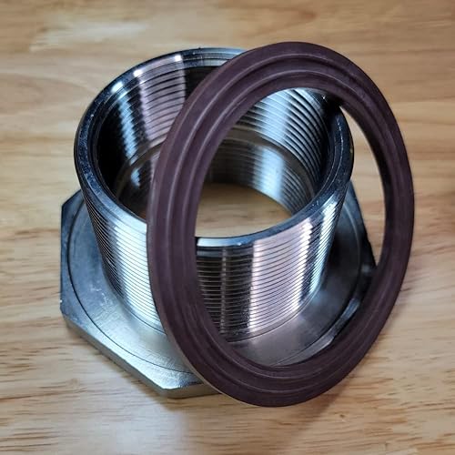 Miniatura 126 de MiniBrew Mamparo sin soldadura NPT EZ de 1/2 pulgada con juntas EPDM para elaboración casera (paquete de 3)