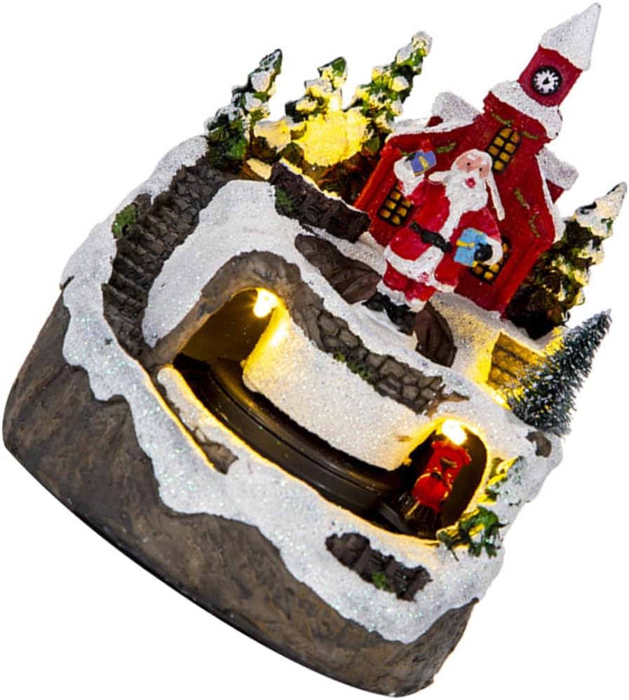 Outdoor Christmas Decorations Christmas Village House Lights Lighted Miniature House Figurine