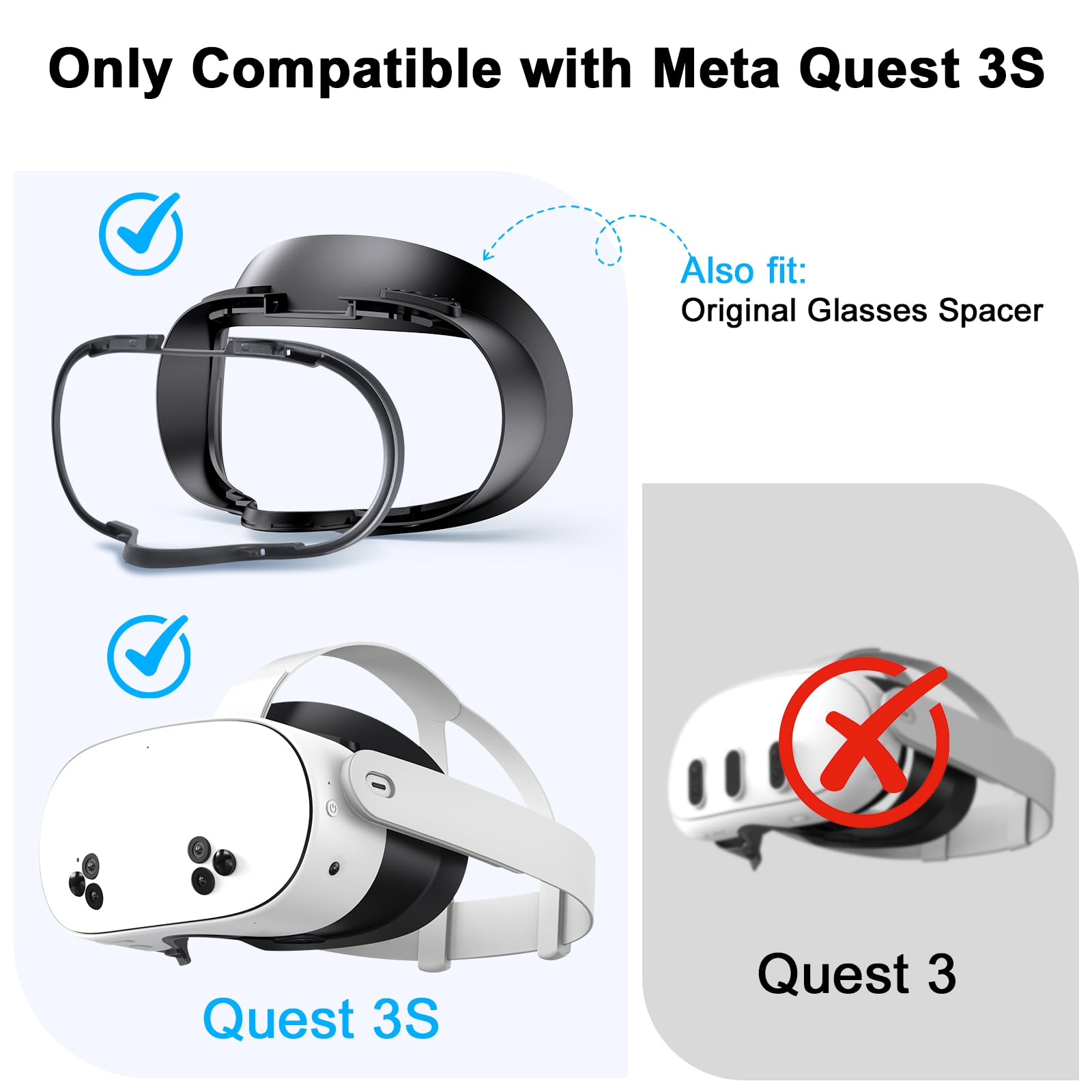 Amazon.co.jp: Oculus Quest 3sフェイスパッドカバーに対応 - 顔の