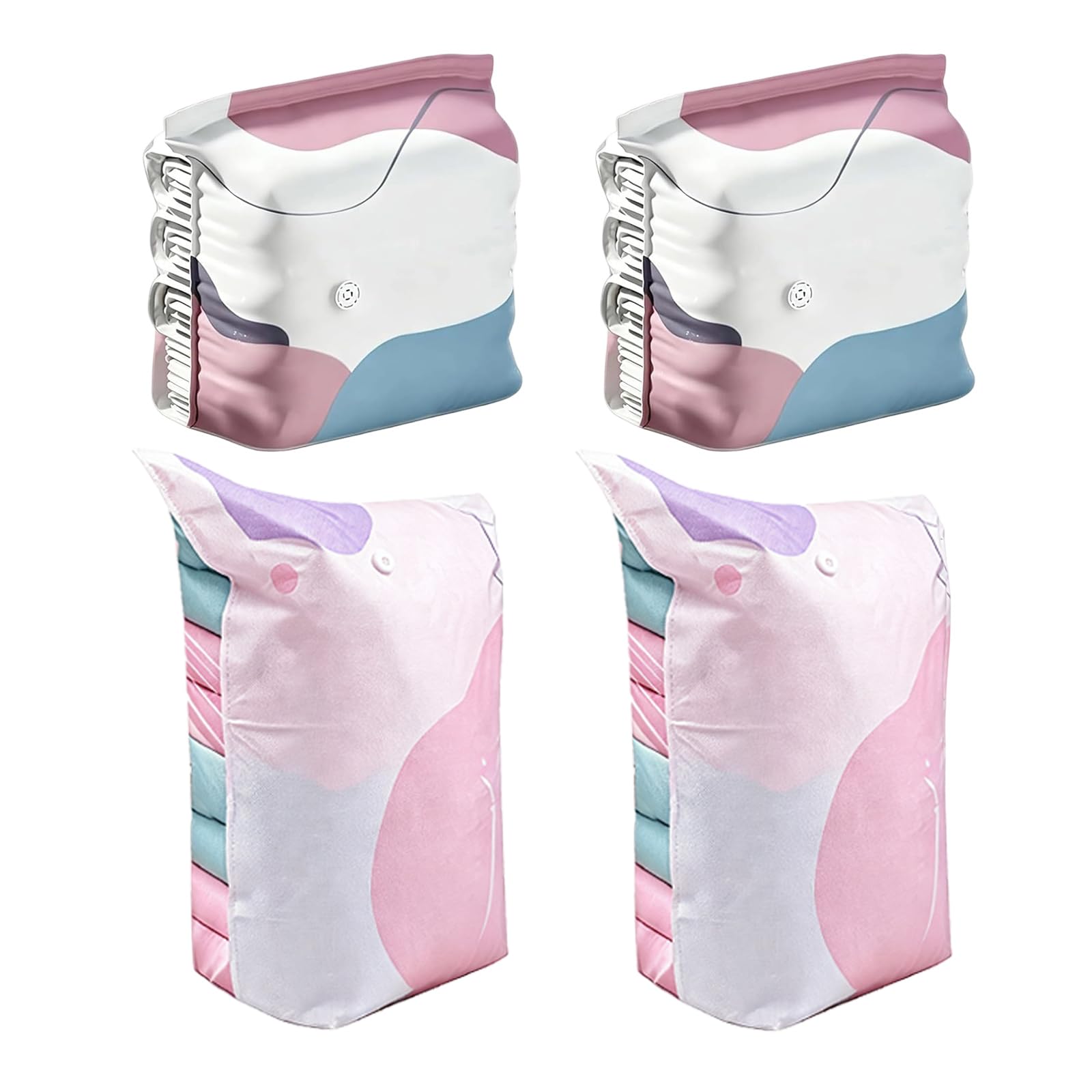 Clothing Vacuum Storage Bags for Seasonal Bedding Upright Compression Organizers for Closet Dorm Moving Travel Clothes Storage Bags