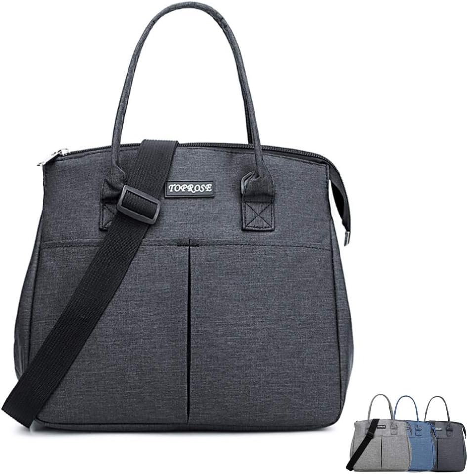 Large Insulated Lunch Bag for Women Men Adults with Removable Shoulder Strap Reusable Picnic Cooler Bag for Office Work Sports Travel