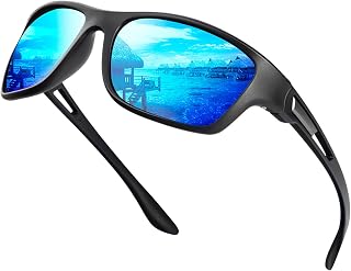 Polarized Mens Sports Sunglasses, Sports Sunglasses for Men Sun Glasses for Running Cycling Outdoor