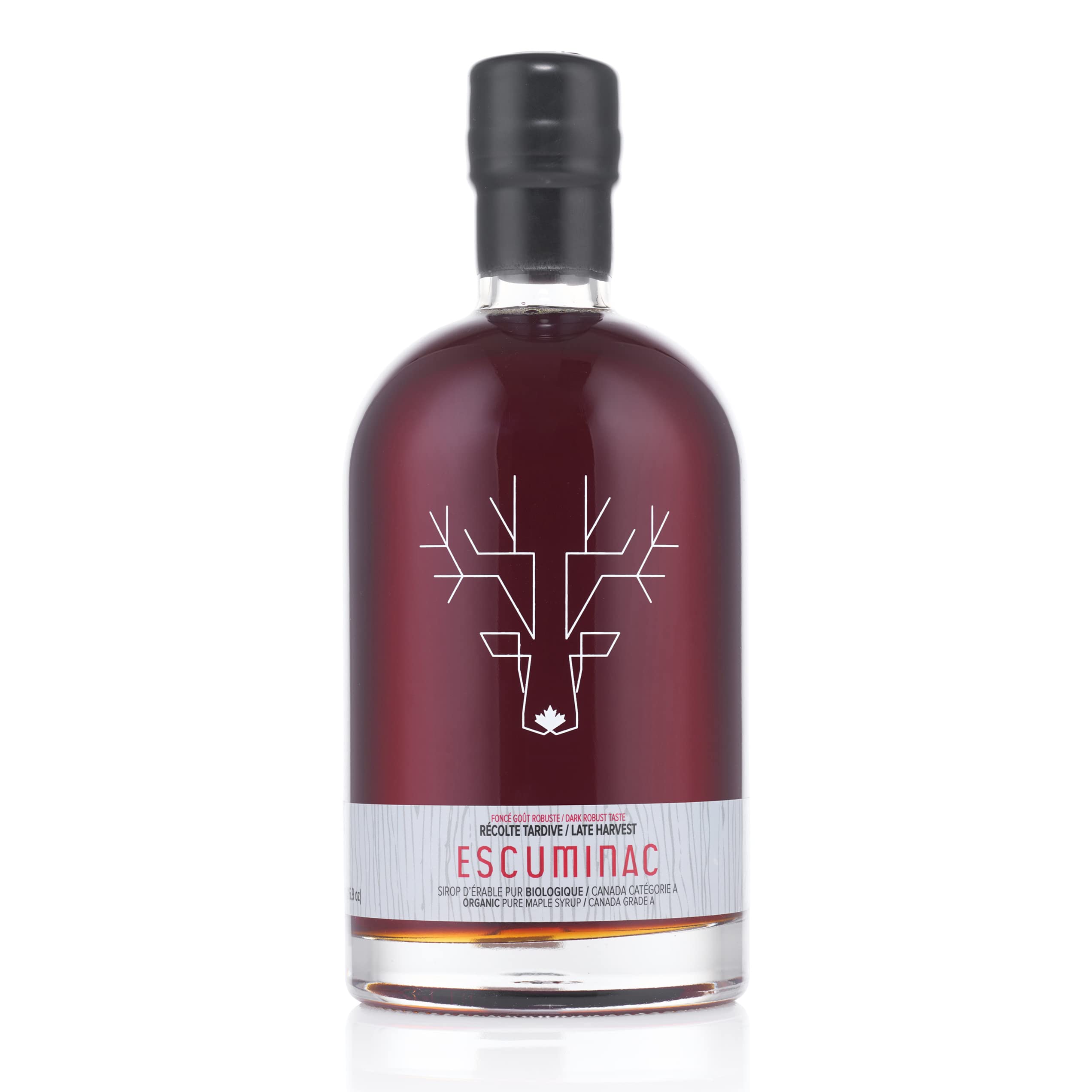 Escuminac Canadian Maple Syrup, Late Harvest, Dark Robust Taste, 16.9 fl oz. Canada Grade A, Formerly Grade B. 100% Pure & Organic. - Late Harvest, dark-robust taste - 16.9 Fl Oz (Pack of 1)