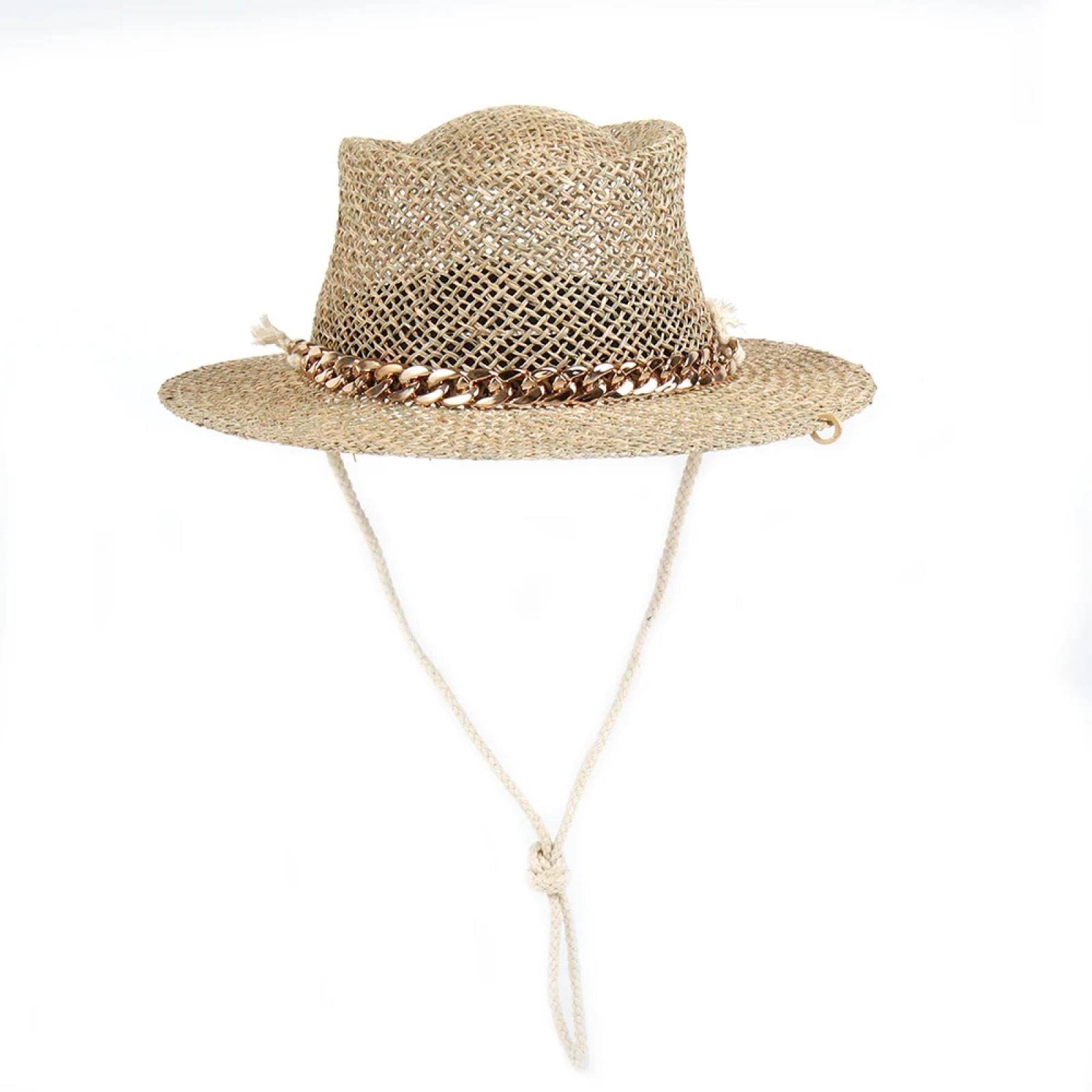 Sonnenhut Strohhut Hut Design Acryl Sonnenhut Mit Kettenseil Für Frauen Strohhüte Hohle Strand Mütze Damen Party Mütze