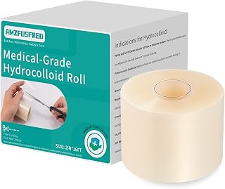 New Version Hydrocolloid Roll,2in*5ft Hydrocolloid Bandages for Wound Care,Medical-Grade Hydrocolloid Patch Bandages with Self-Adhesive, Flexible & Waterproof DIY Size & Shape (16FT)