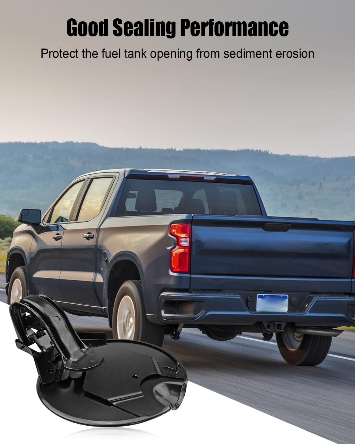 Fuel Tank Cap Fit for GMC Sierra Chevrolet Silverado 1500 2007-2013 2500 HD 3500 HD 2007-2014, Fuel Filler Door Lid Gas Cover Replace 25871805 15940676