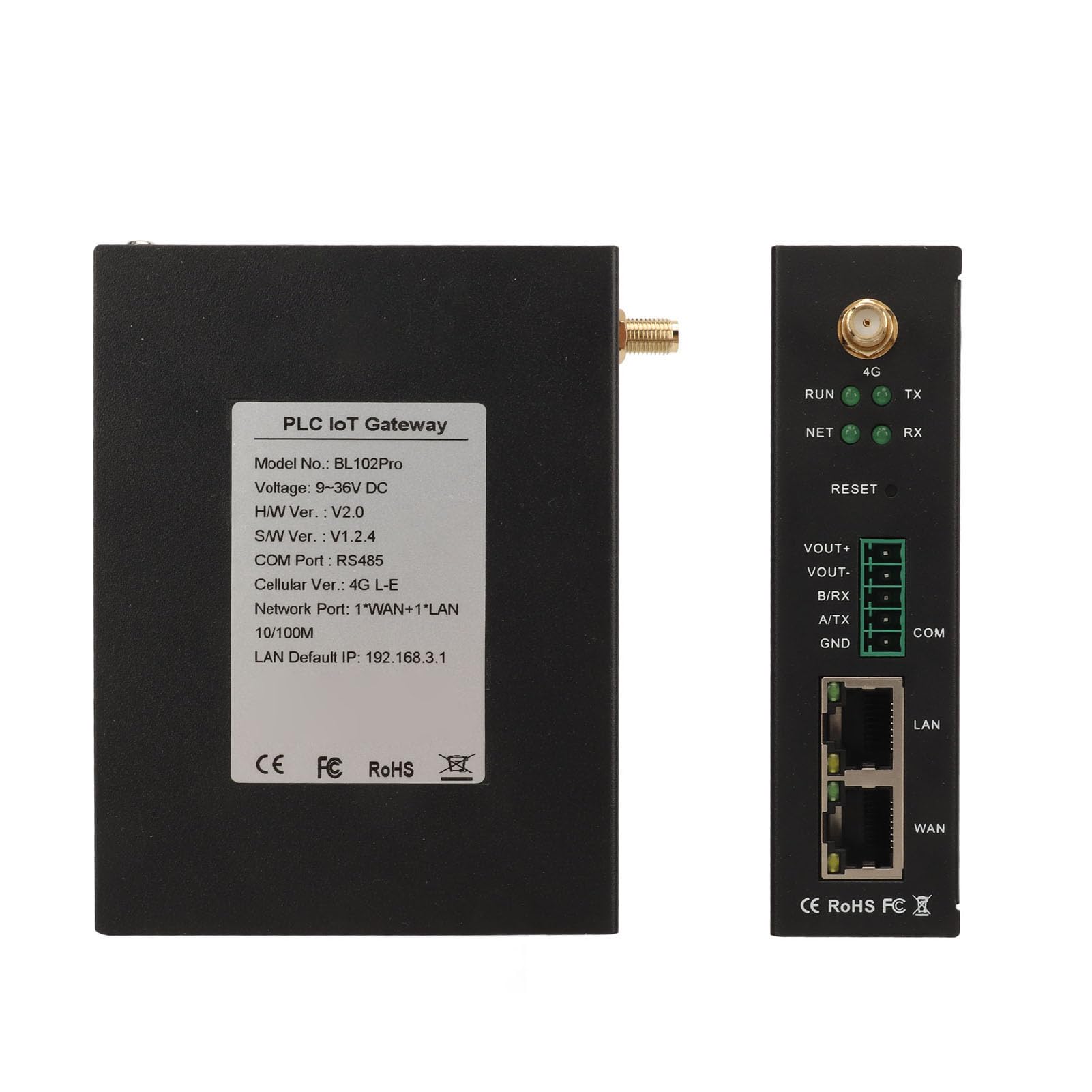 Amazon.co.jp: LTE セルラールーター、DC 9 ～ 36V データ暗号化 RS485