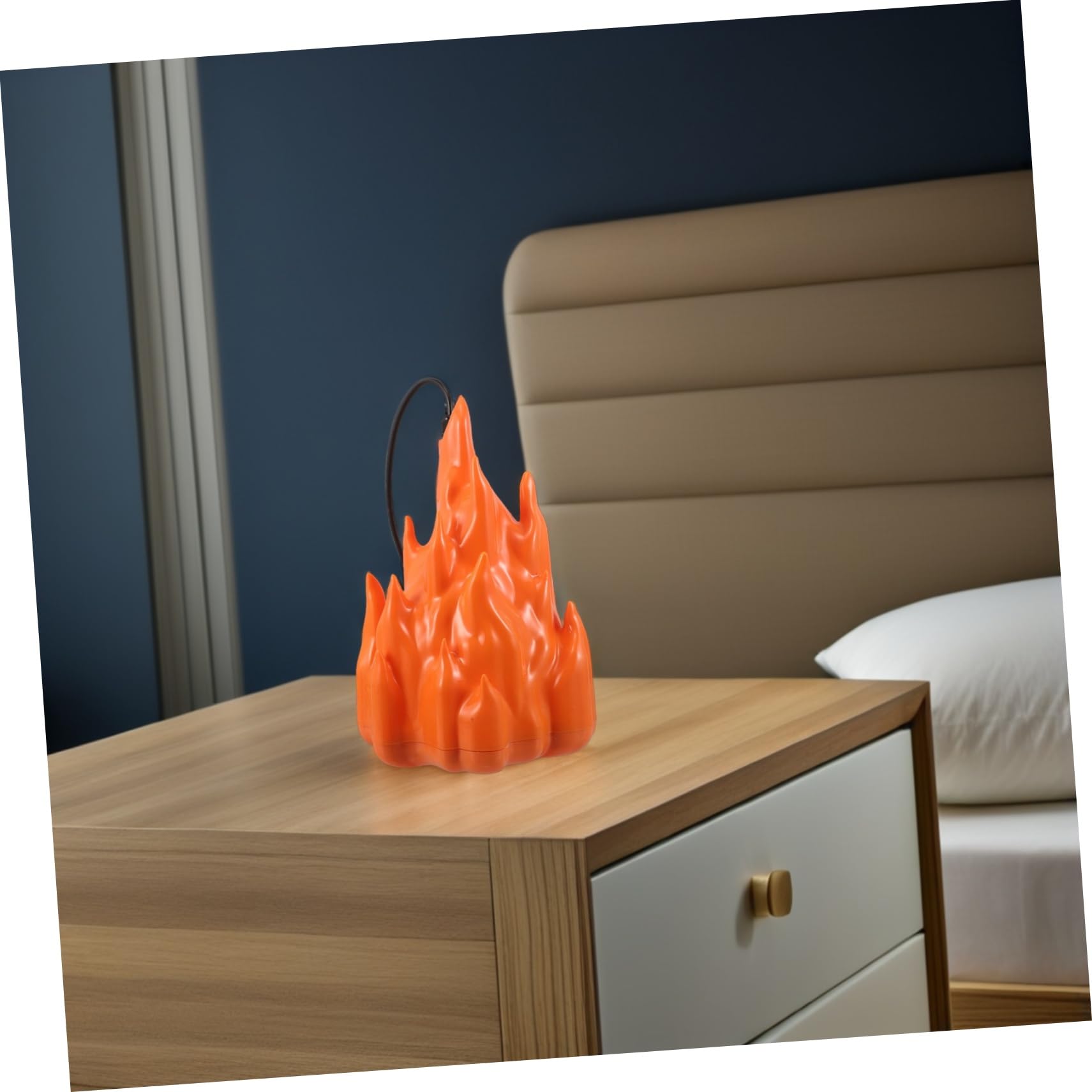 Sosoport Lámpara de Llama de Simulación LED Efecto Fuego Parpadeante para Decoración del Hogar Patio Camping o Apartamento