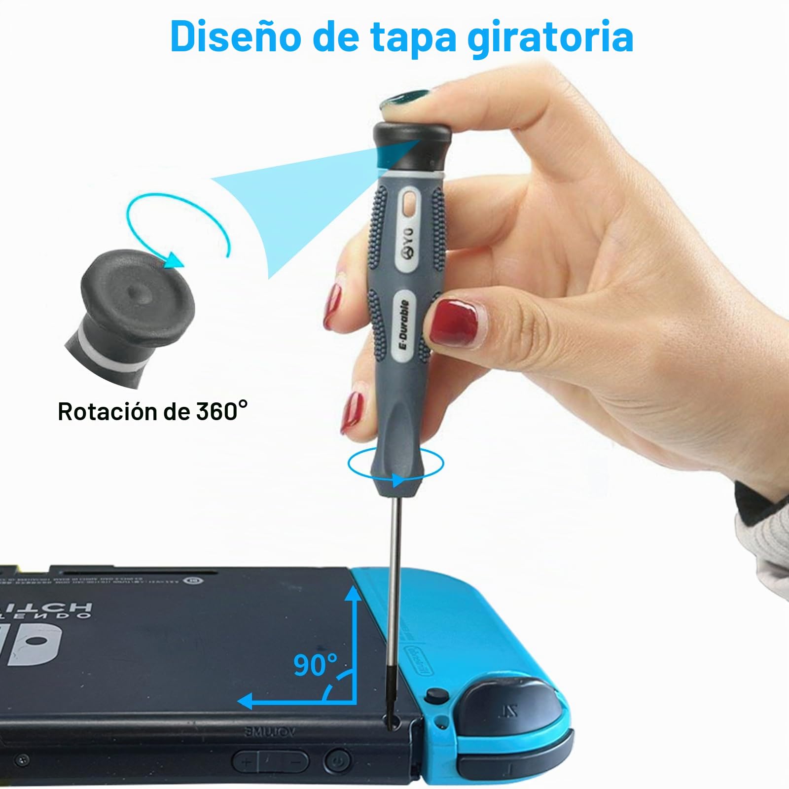 Linkstyle Tri-Wing Cross Wing Destornillador de Precisión para Nintendo Switch, Y0 Y00 PH00 Kit de Herramientas de Reparación