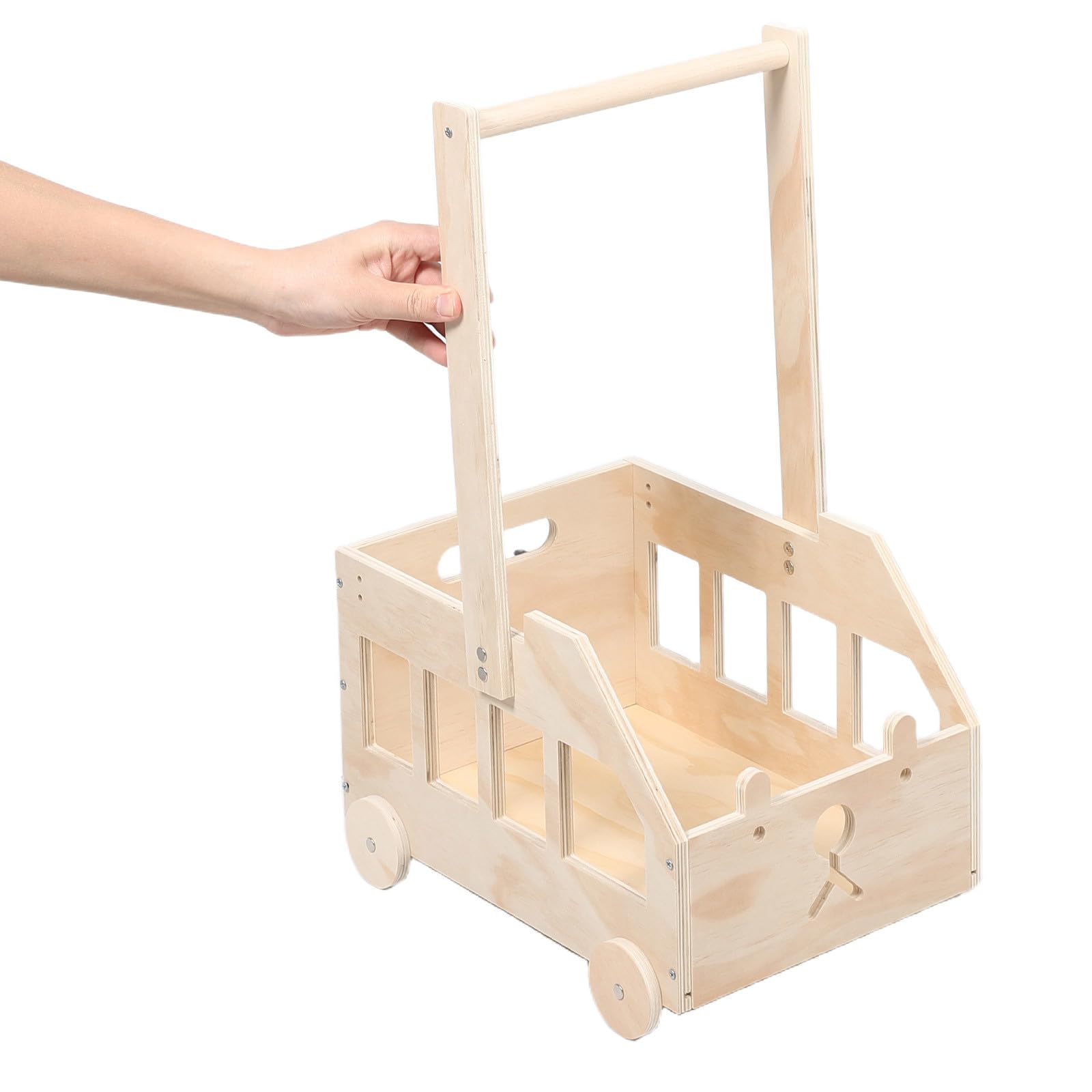 Skrzynia na baby shower z uchwytami i kółkami, drewniany kosz na pamiątki, zabawki i ubrania, prezenty dla noworodków, chłopców i dziewcząt