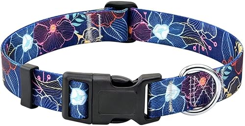Miniatura 42 de Collar de perro para perros pequeños, collar suave y cómodo para mascotas para perros pequeños, medianos y grandes, patrón floral para perros macho