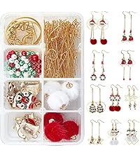 Amazon | SUNNYCLUE 10ペア クリスマス ピアス 手作り セット チャーム