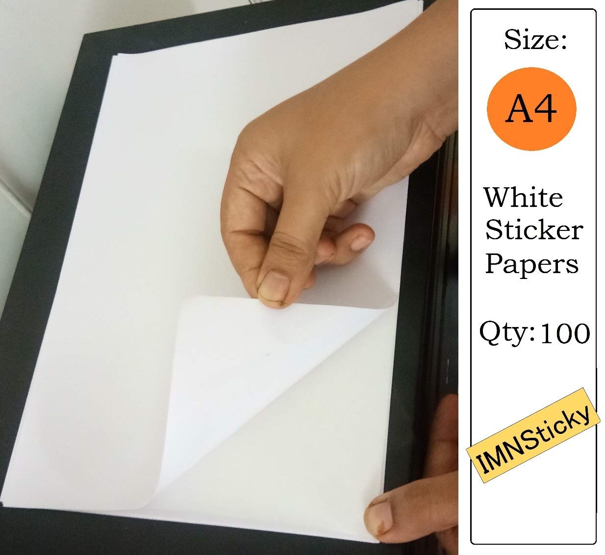 A4 Size Full White Sticker Paper 