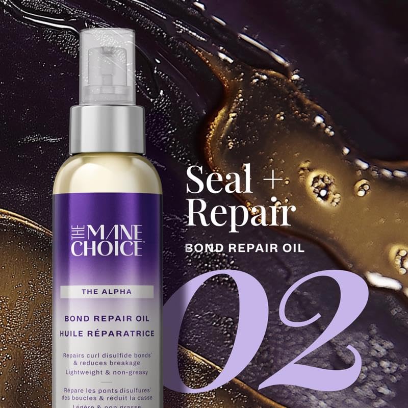 The Mane Choice Alpha Bond Repair Oil for Curly Hair – Repairs Disulfide Bonds, Reduces Breakage, Lightweight & Non-Greasy, Strengthens & Smooths Hair – 4 fl oz./118 mL - Image 6