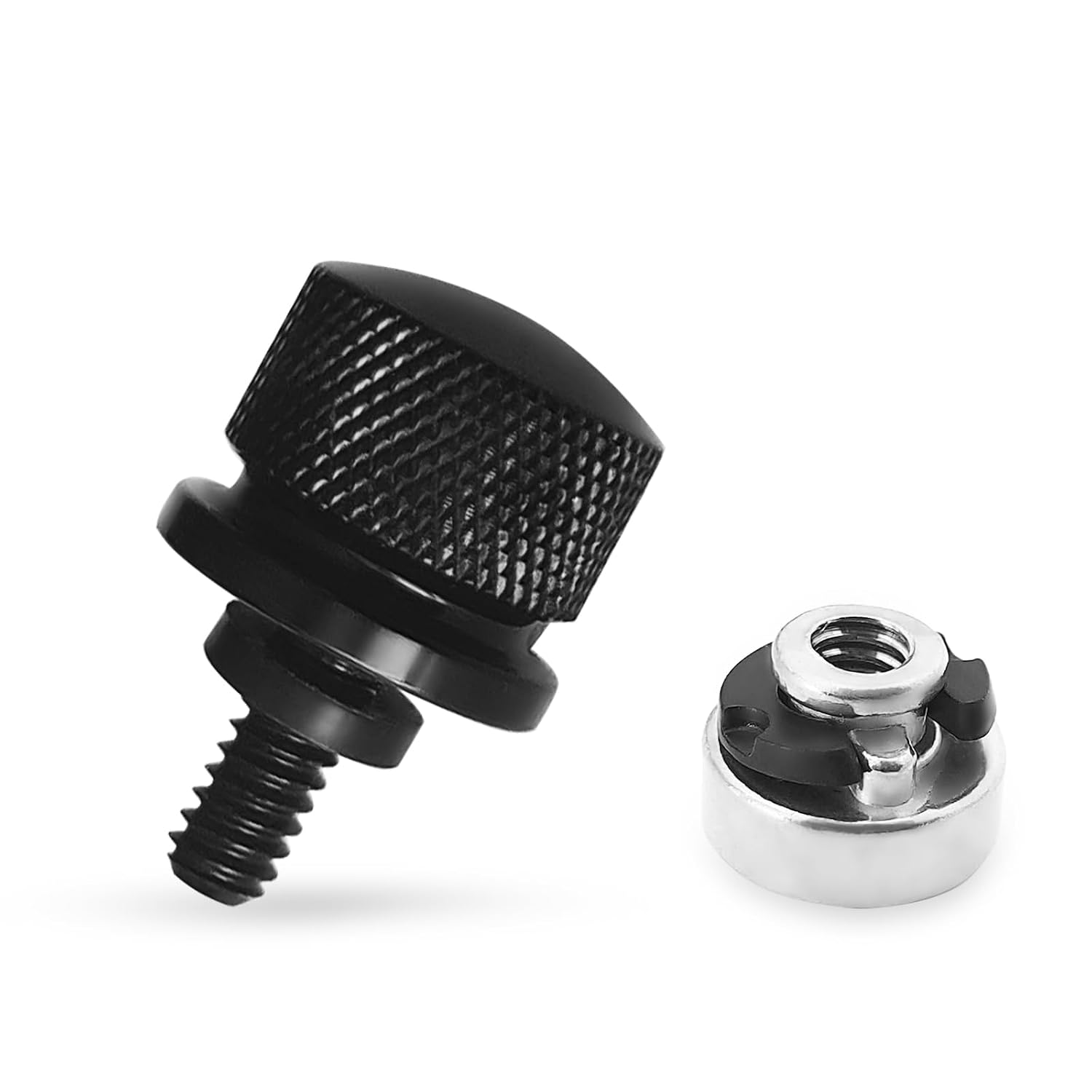 Motorcycle Seat Bolt Screw Rear Mount Screw Kit, 304 Stainless Fender Seat Nut Kit Compatible with Harley Davidson Sportster Softail Touring Dyna 1996-2024 (Sliver)