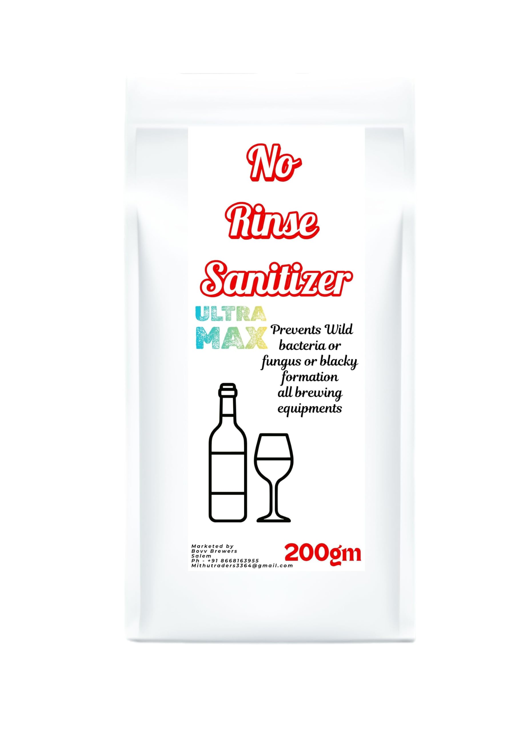 Bovv™ No Rinse Sanitizer for Brewing Equipment, Prevents Bacteria, Fungus, 200gm-image-24