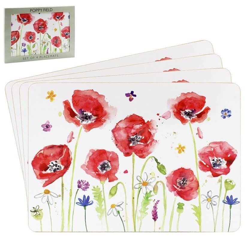 The Leonardo Collection LP94604 Poppy Field Floral Place Mats (Set of 4), Multicolor, 29cm x 22cm - Image 4