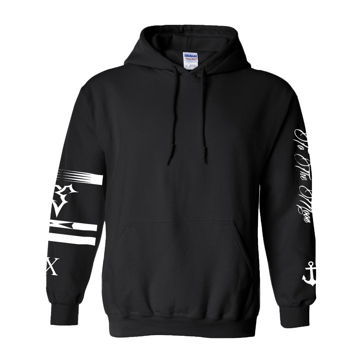 Noonew Women's Clifford 95 Tattoos Hoodies Sweatshirt Jumper Pullover Black