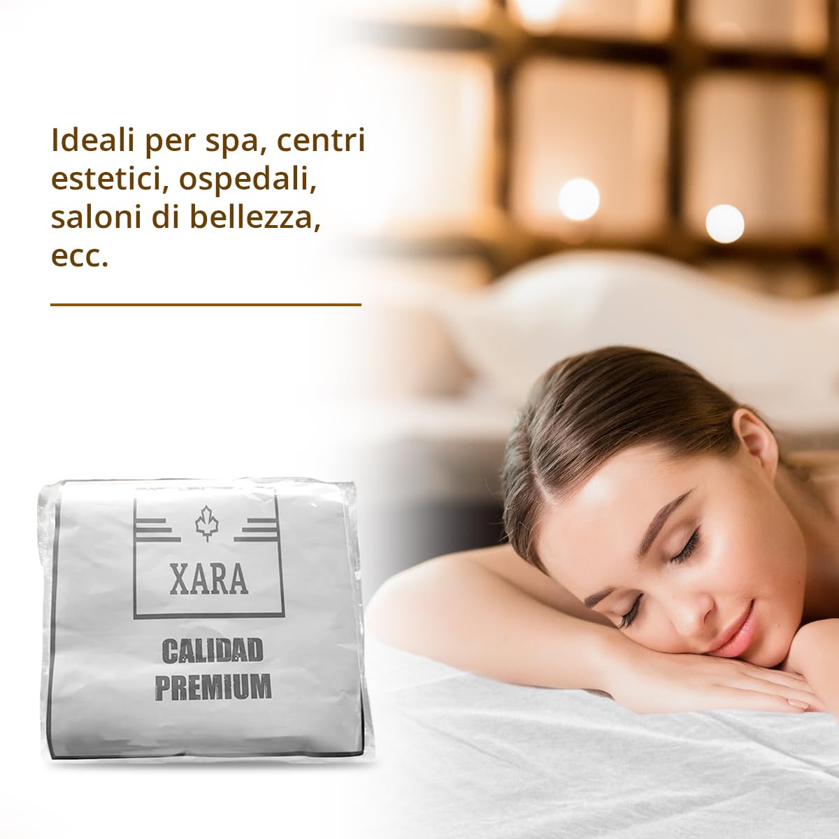 XARA Lenzuola letto regolabili in TNT usa e getta 80 x 210 cm - 20 g - Confezione da 20 - Lenzuola usa e getta Barella da massaggio, 100% riciclabili, idrorepellenti