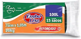 Embalixo Saco Lixo Wecycle Reforçado Preto 100Litros