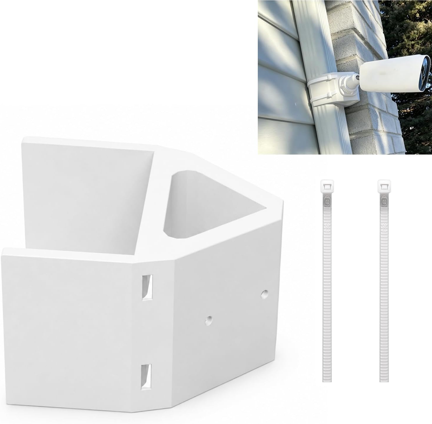 Downspout Mount for Eufy S330 Solar Camera, Suitable for 3inch x 2inch Pipe, No Drill Wall Attachment for Security Camera