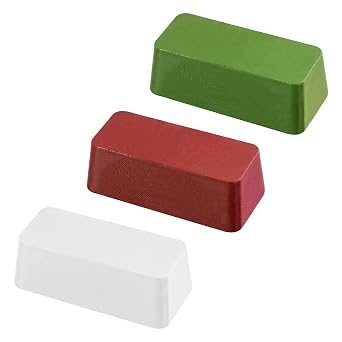 DSMART Metal Polishing Compound Buffing Polish Cutting Compounds 12 Oz. Kit for Metal Jewelry Aluminium Stainless Steel etc. - Green Fine/White Medium/Red Coarse 4 Oz. Each- 3 Pack