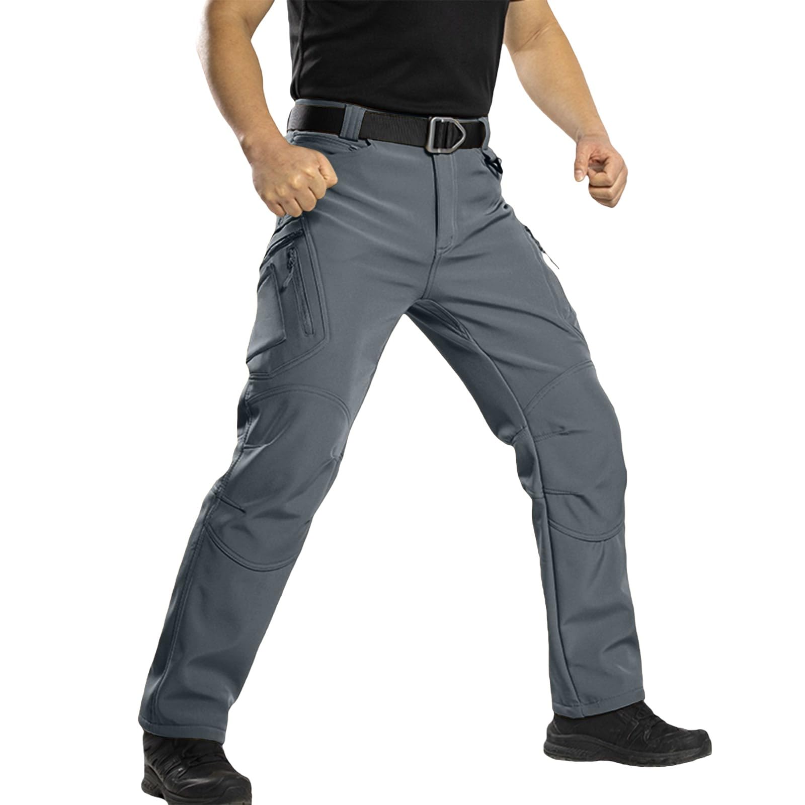 YRxUIAI Pantalon tactique pour homme d'été durable et robuste Pantalon de travail cargo léger Vêtement de travail multi-poches