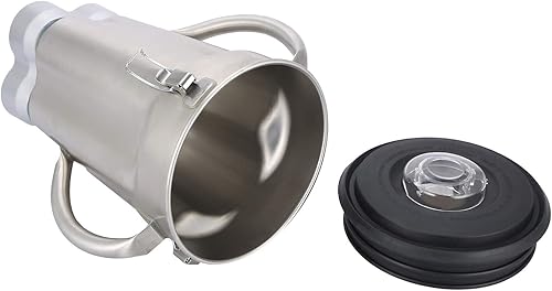 Miniatura 7 de TOPINCN 4L Juicer Contenedor de 2 manijas con tapa de montaje de cuchilla para CAC72 Licuadora comercial Blender Piezas de repuesto Extractor