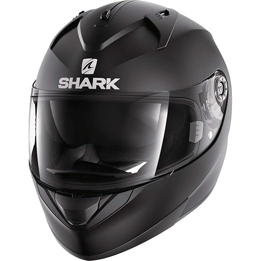 Shark Ridill DVS Full Face Pinlock Ready Motorcycle Helmet - Blank Matt Black