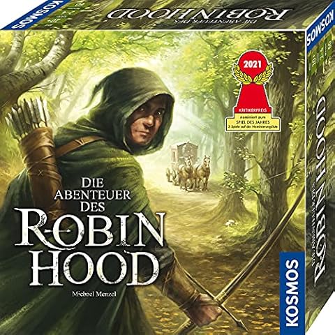 Kosmos 680565 Die Abenteuer des Robin Hood, Nominiert zum Spiel des Jahres 2021, Kooperatives Abenteuer-Spiel für die ganze Familie, spannend mit offener Spielwelt & veränderndem Spielplan, Orange Cover
