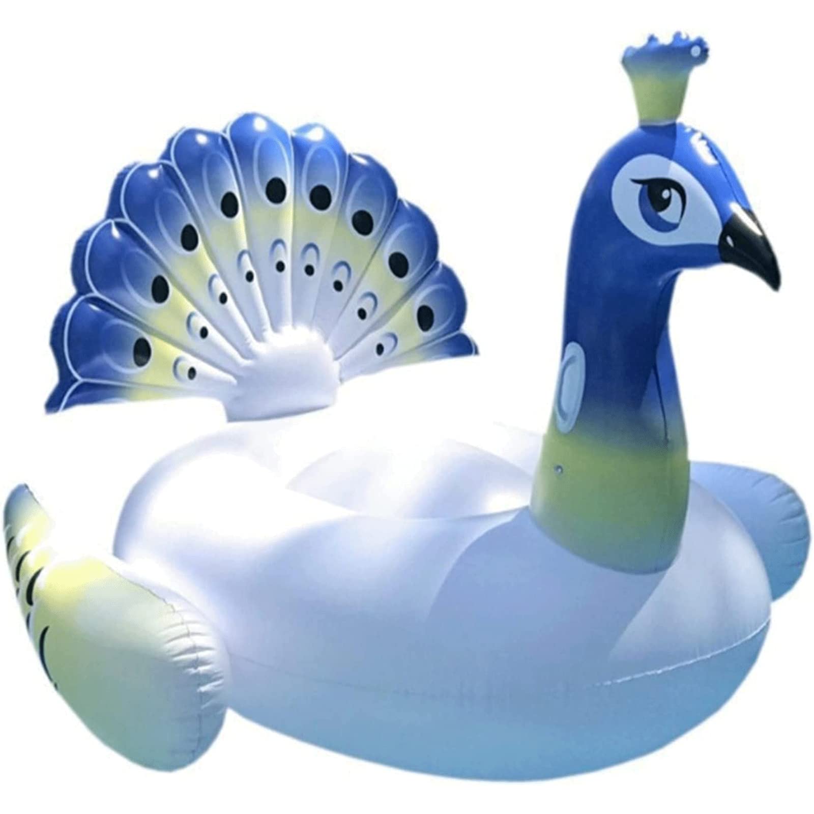 Peacock Shape Swimming Ring, Thickened Inflatable Mattress for Swimming Pool/Beach, Inflatable Pool Float with Hand Pump