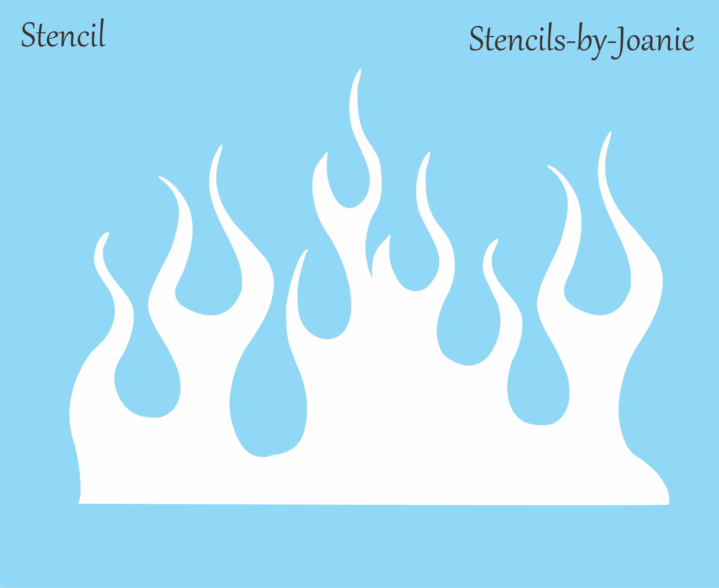 Hot Rod Flames Stencil